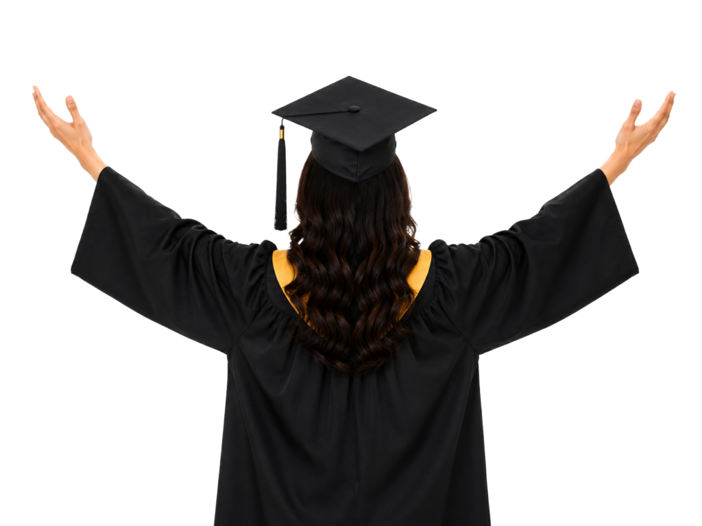 Girl with Graudation dress png transparent PNG