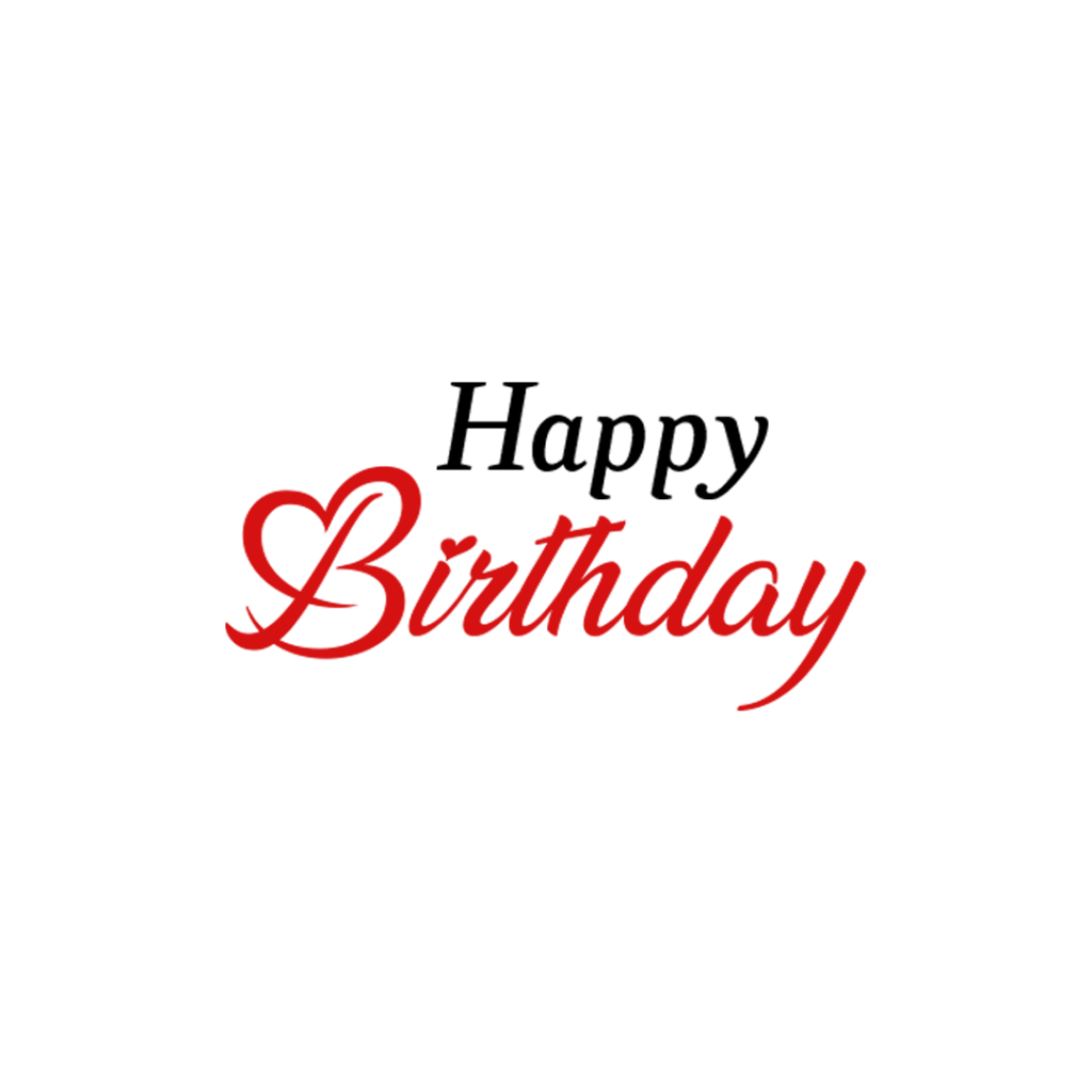 Happy Birthday text png transparent PNG image