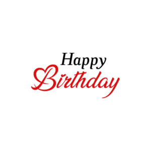 Happy Birthday text png PNG