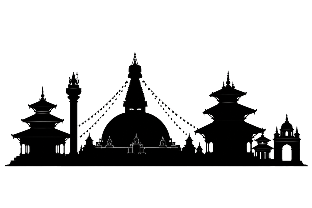 Kathmandu landmark silhouette png transparent PNG