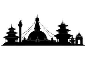 Kathmandu landmark silhouette png PNG