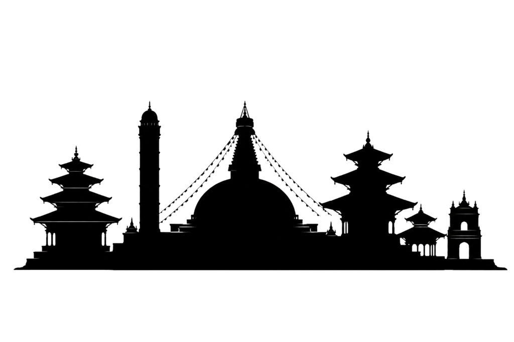 Nepal Landmark silhouette png transparent PNG