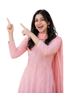 Nepali girl Pointing Png PNG