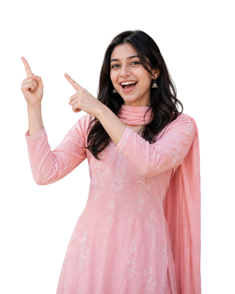 Nepali girl Pointing Png transparent PNG