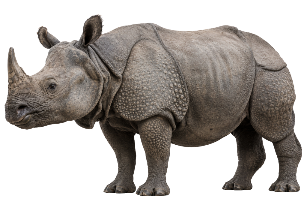 Nepali rhino one horn transparent PNG