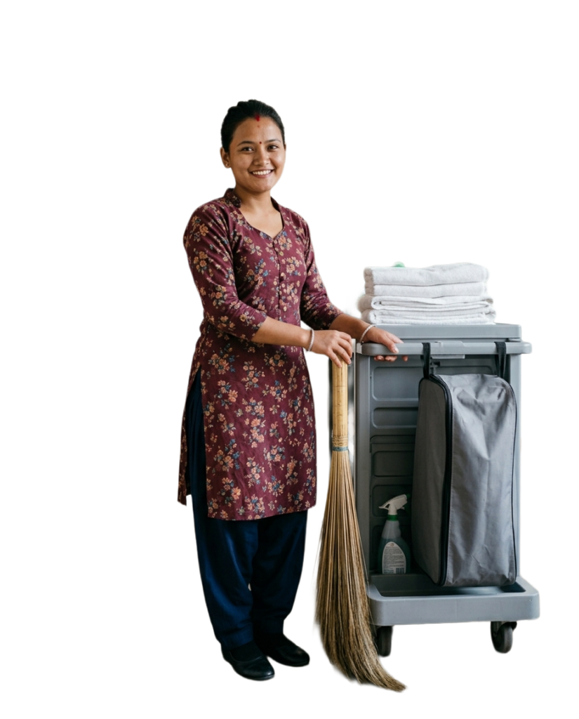 Nepali Girl Housekeeper Png transparent PNG