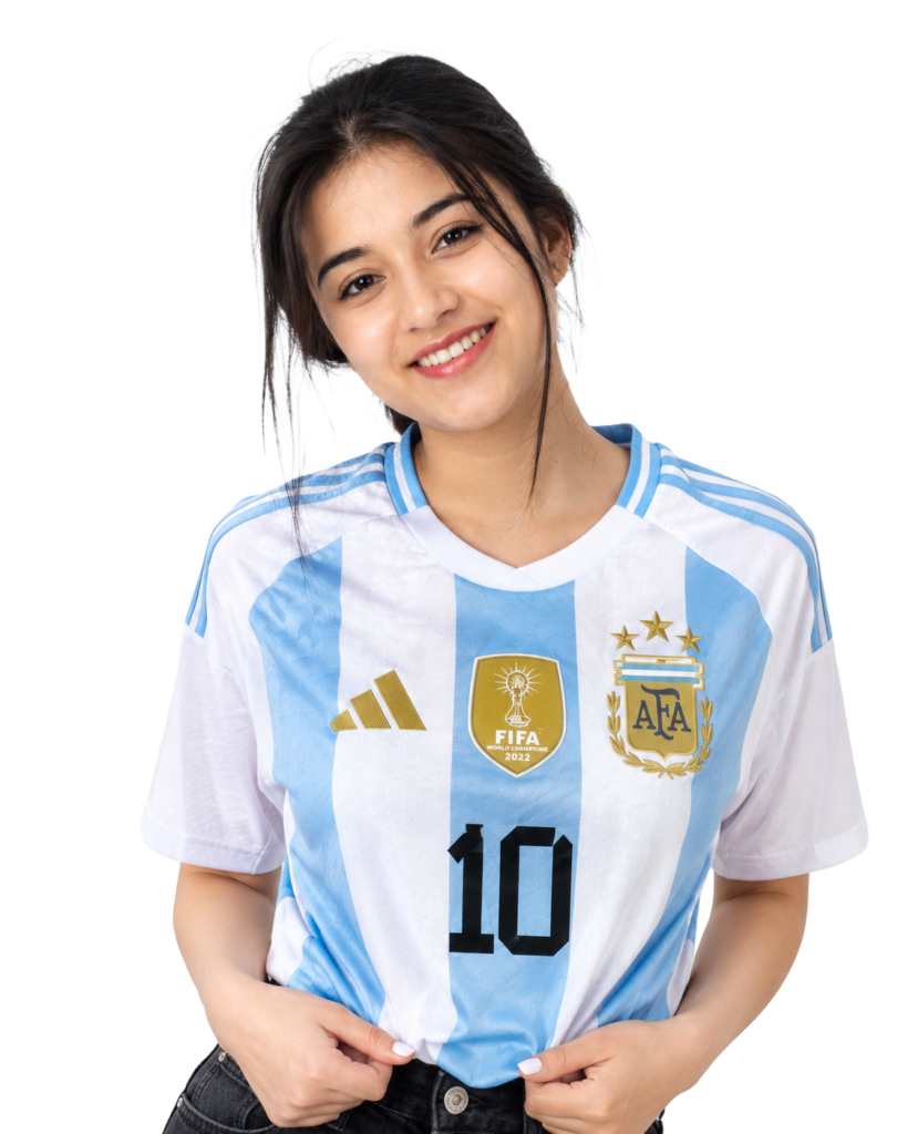 Girl wearing Argentina  jersey png transparent PNG